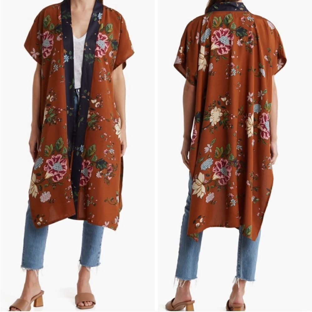 MODENA Satin Floral Print Wrap